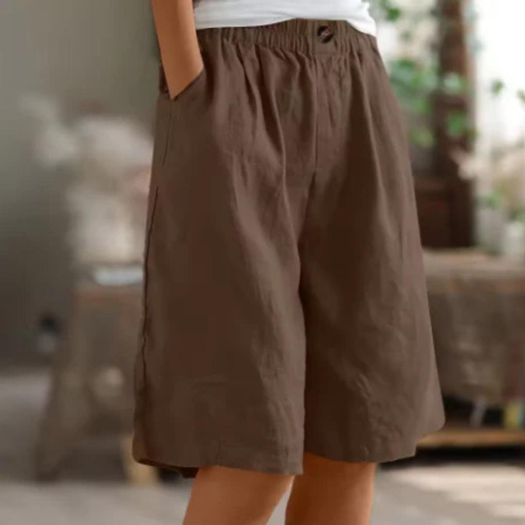 Marianne | Vide Legg Casual Shorts med Lommer