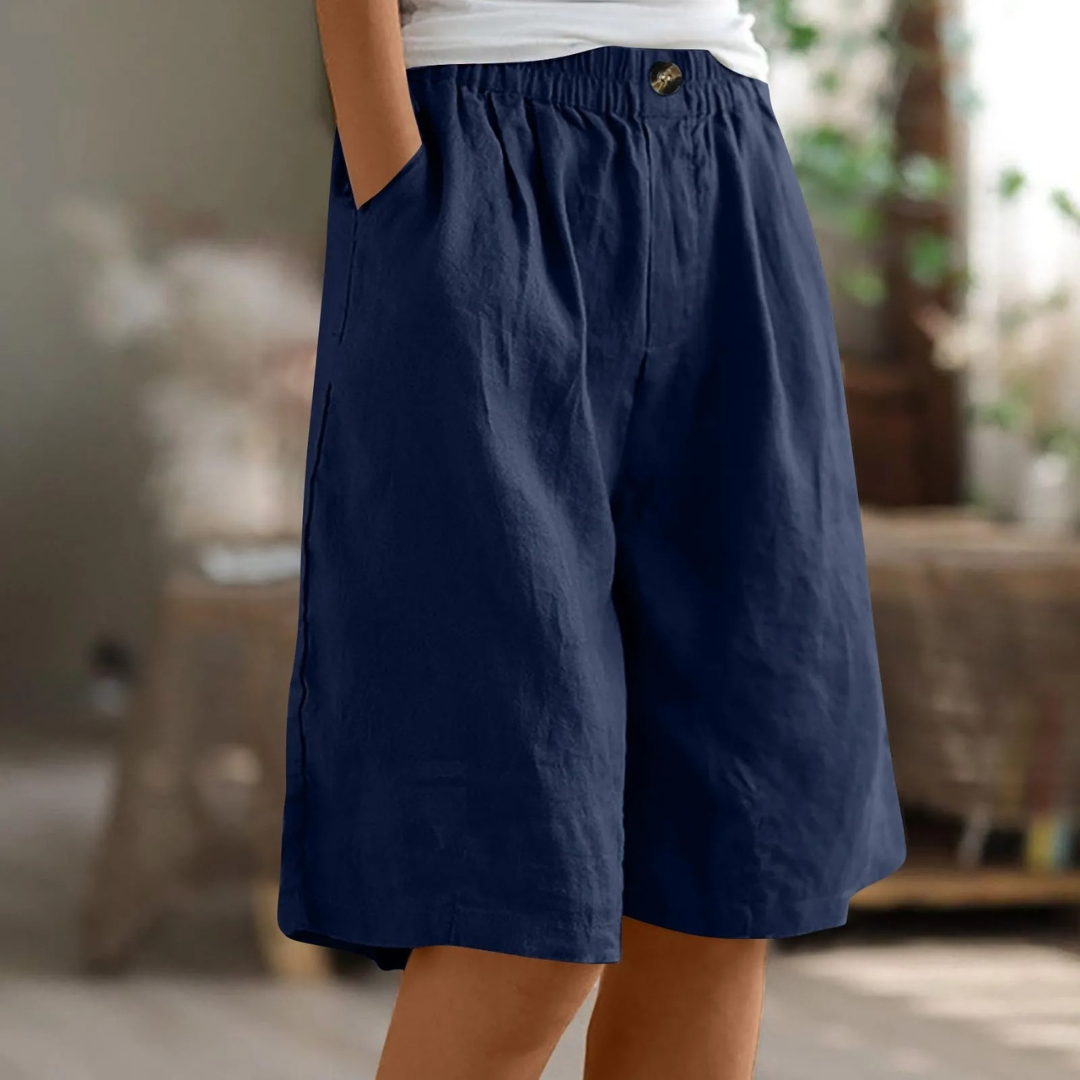 Marianne | Vide Legg Casual Shorts med Lommer