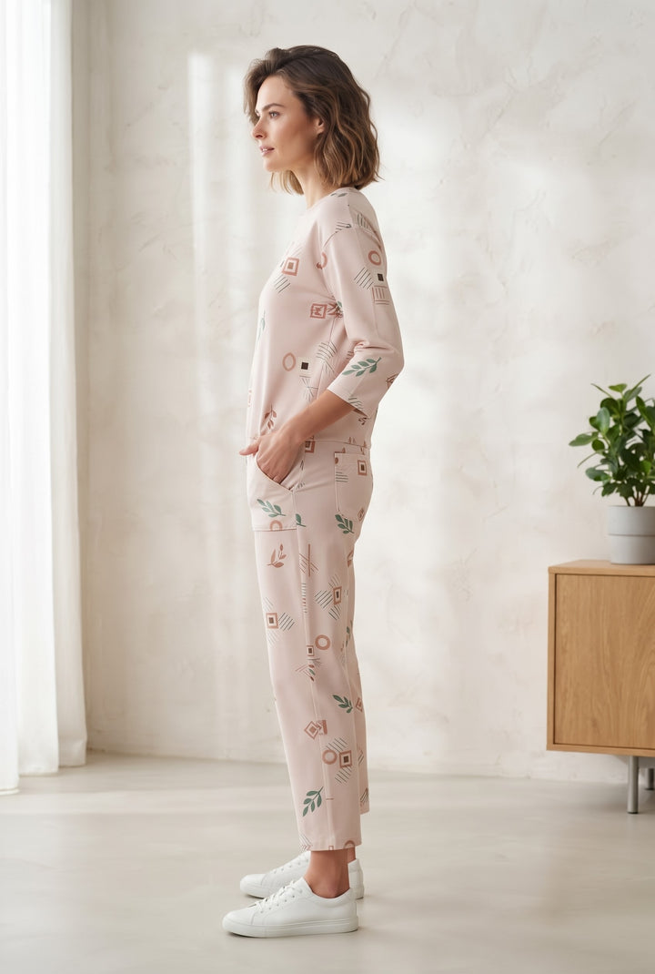 Astrid | Kvinners Hvite Korte Ermer Bredbein Jumpsuit Crew Neck