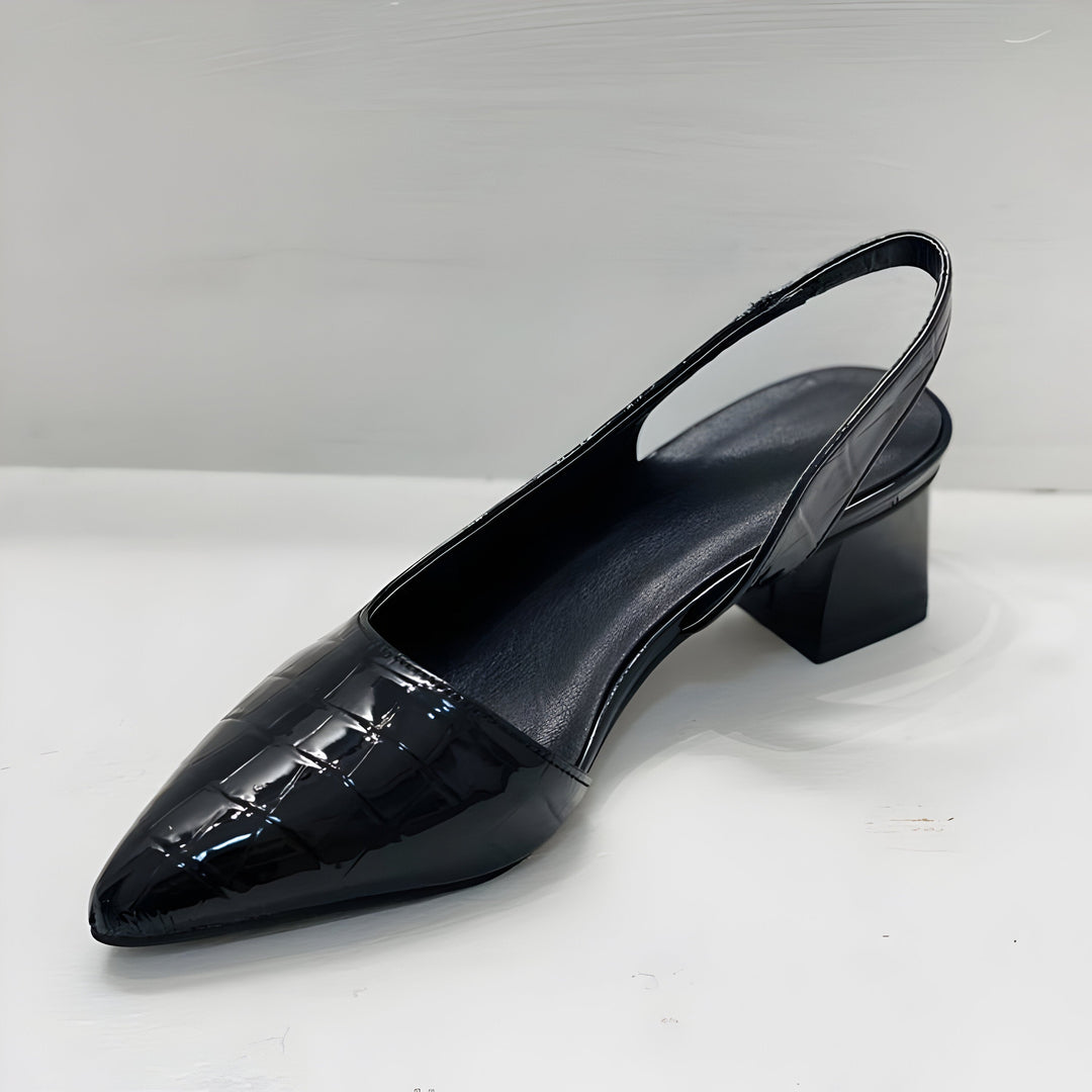 Ulla | Kvinne Spiss Tå Slingback Lave Hæl Pumper