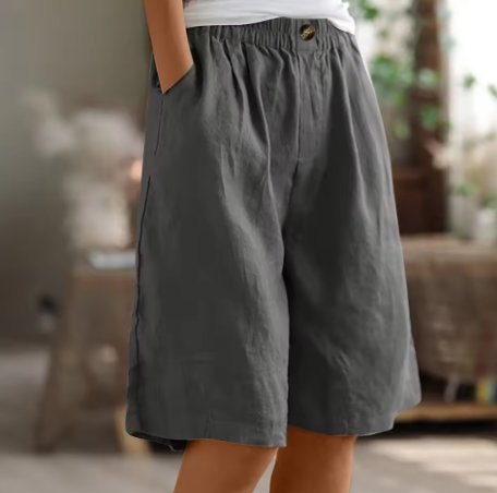 Ella | Kvinne Shorts Løs Passform Elastisk Midje
