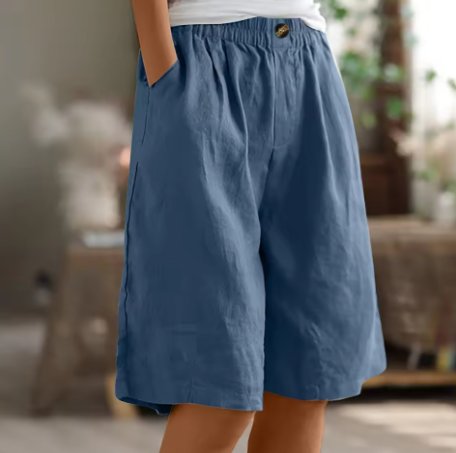 Ella | Kvinne Shorts Løs Passform Elastisk Midje