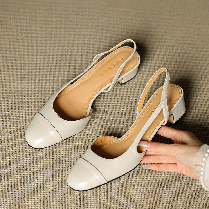 Sofia | Damers ekte skinn slingback pumps med mandeltå