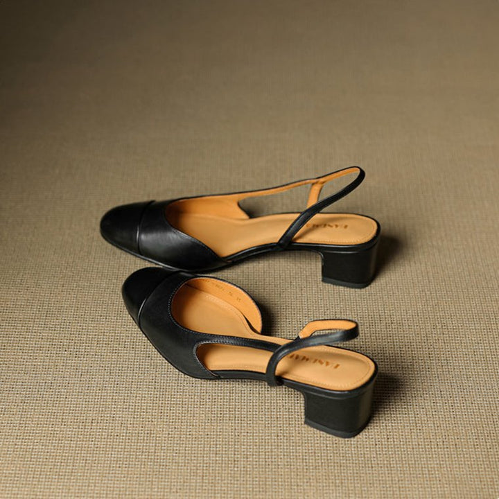 Sofia | Damers ekte skinn slingback pumps med mandeltå