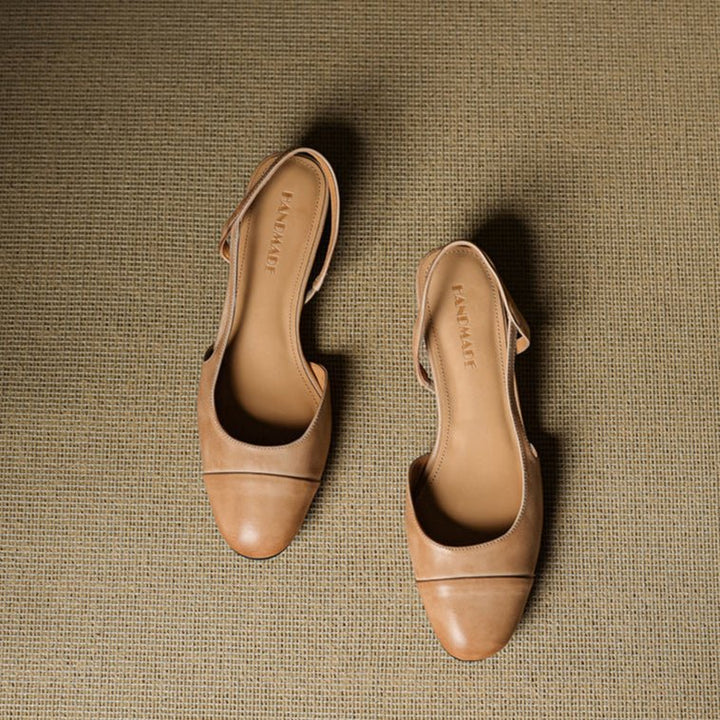 Sofia | Damers ekte skinn slingback pumps med mandeltå