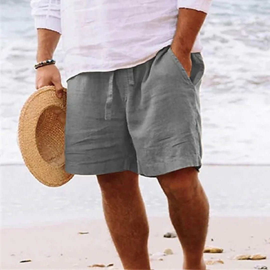 Mathias | Herre Lin Avslappede Shorts med Snor