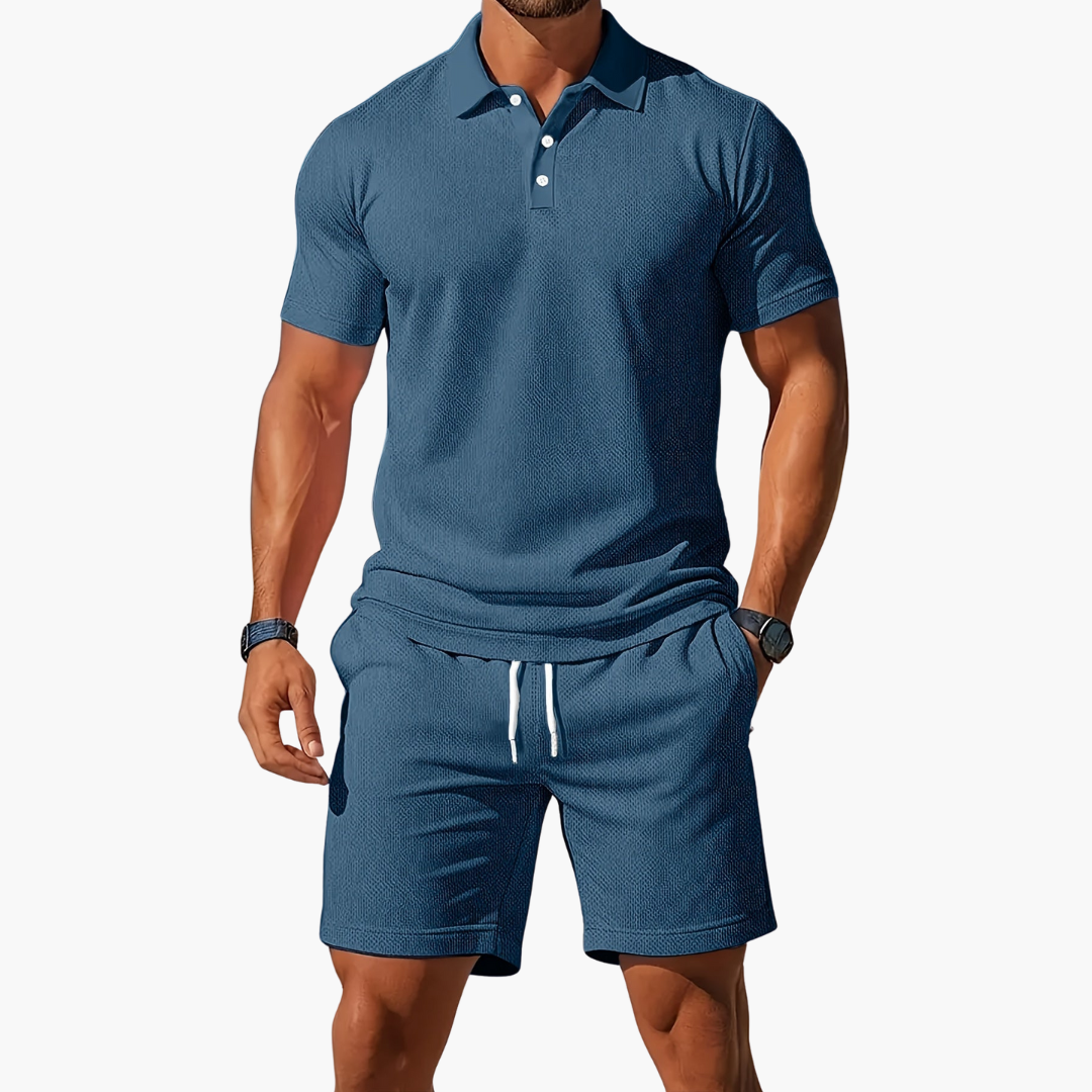 Anton | Herre Polo og Shorts Casual Set