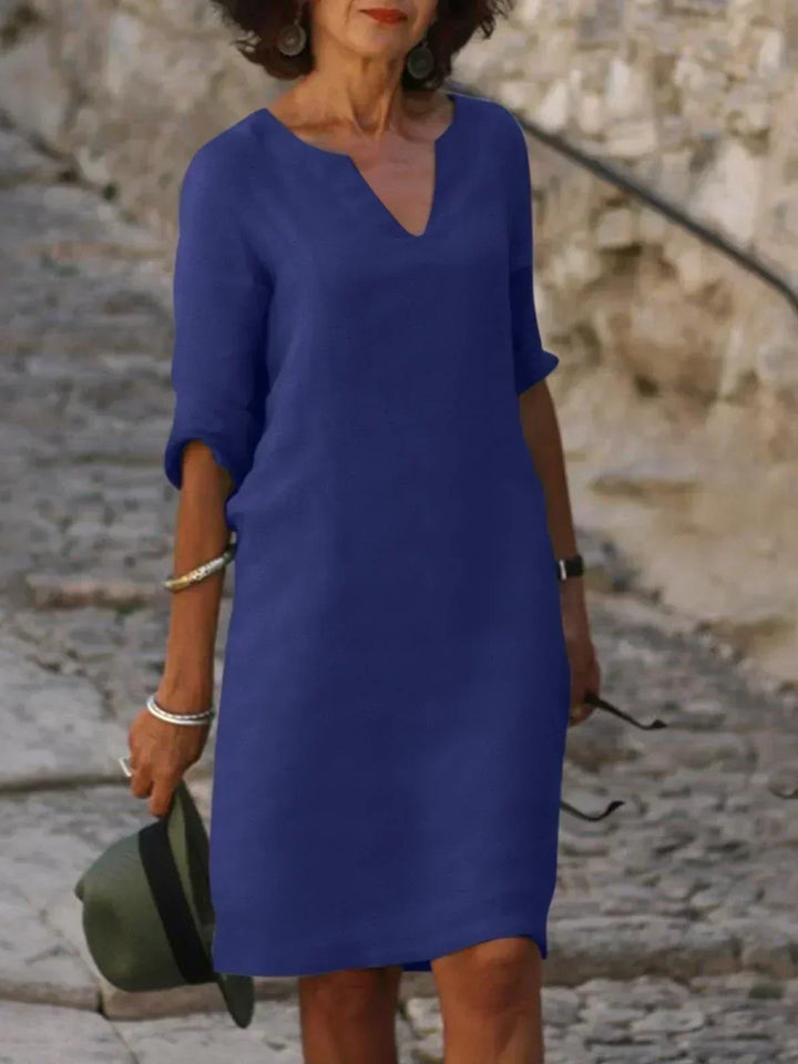 Josette | Elegant Kjole med V-Hals