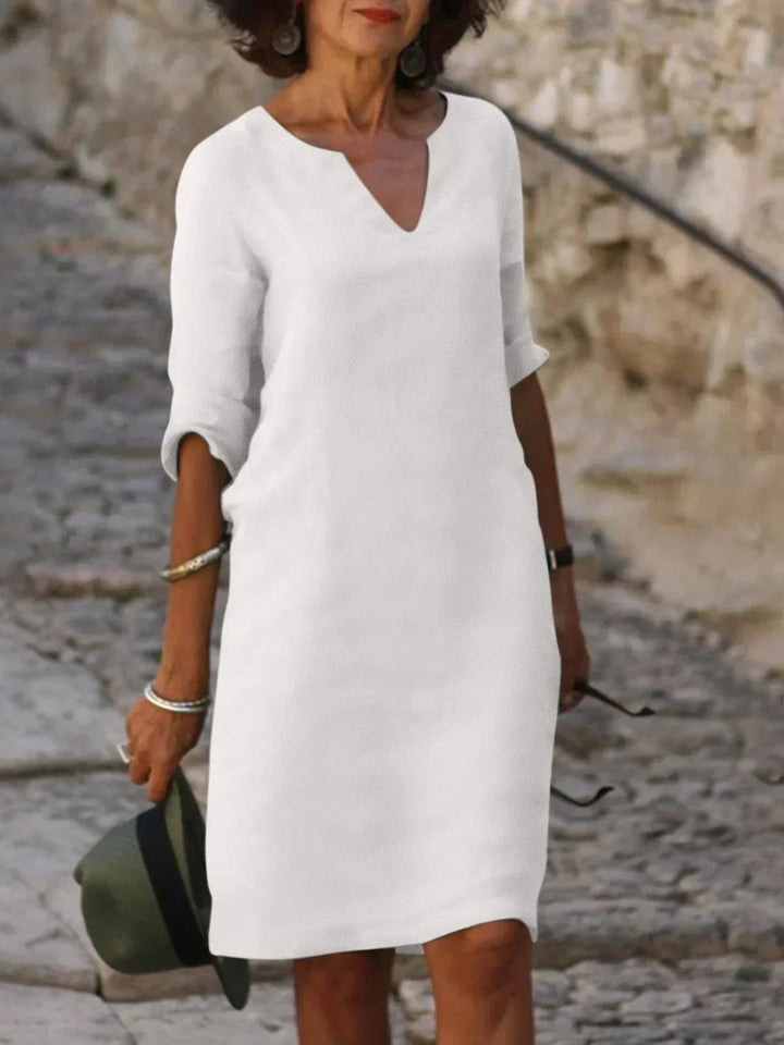 Josette | Elegant Kjole med V-Hals